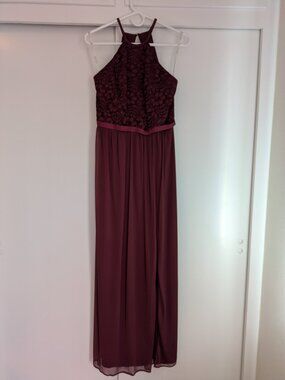 David's Bridal | Dresses | Davids Bridal Mesh Halter Top Bridesmaid Dress |  Poshmark